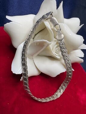Bracelet 925 Sterling Silver Double Link Cuban Lobster Clasp 4.5 mm 7.5"